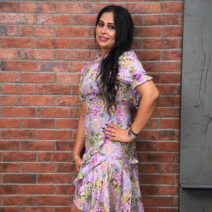 Floral Print Evening Dress