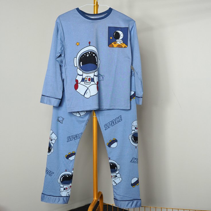 Blue Space Boys Night Suit