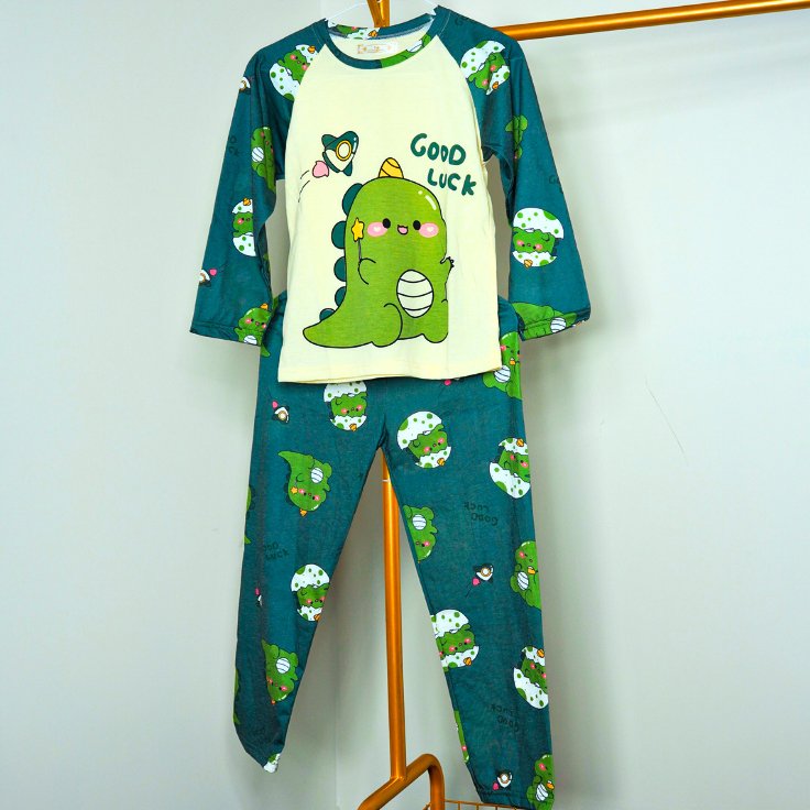 Green Boys Goodluck Night Suit