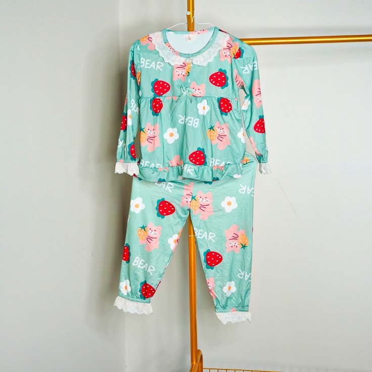 Strawberry and Bears Girl Night Suit