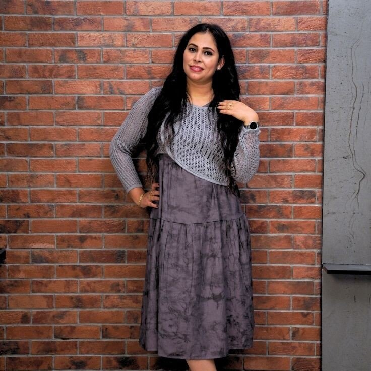 Grey Cape Chic Dress