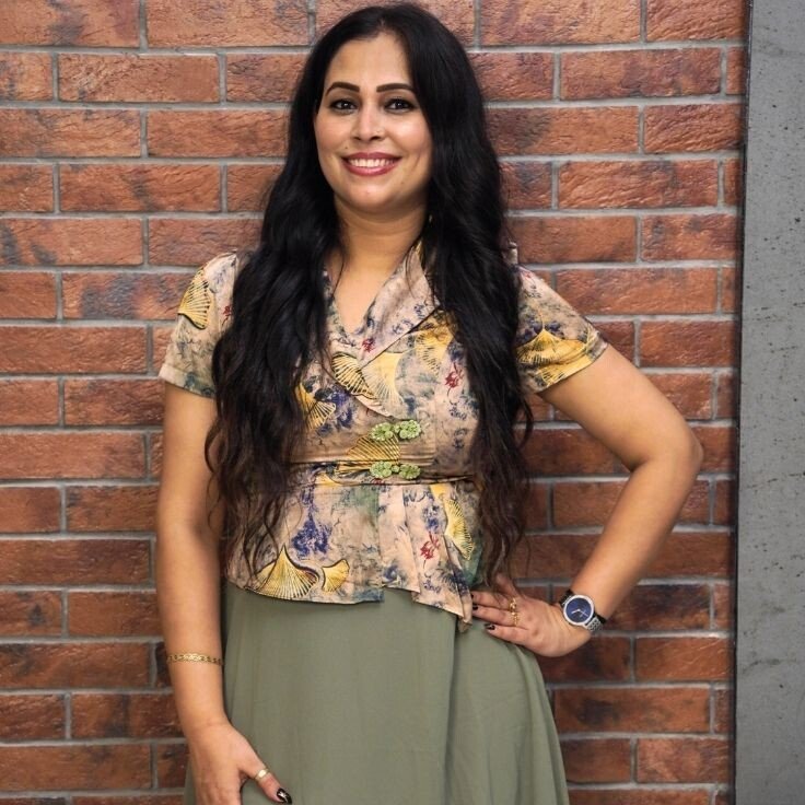 Print Meets Plain Dress