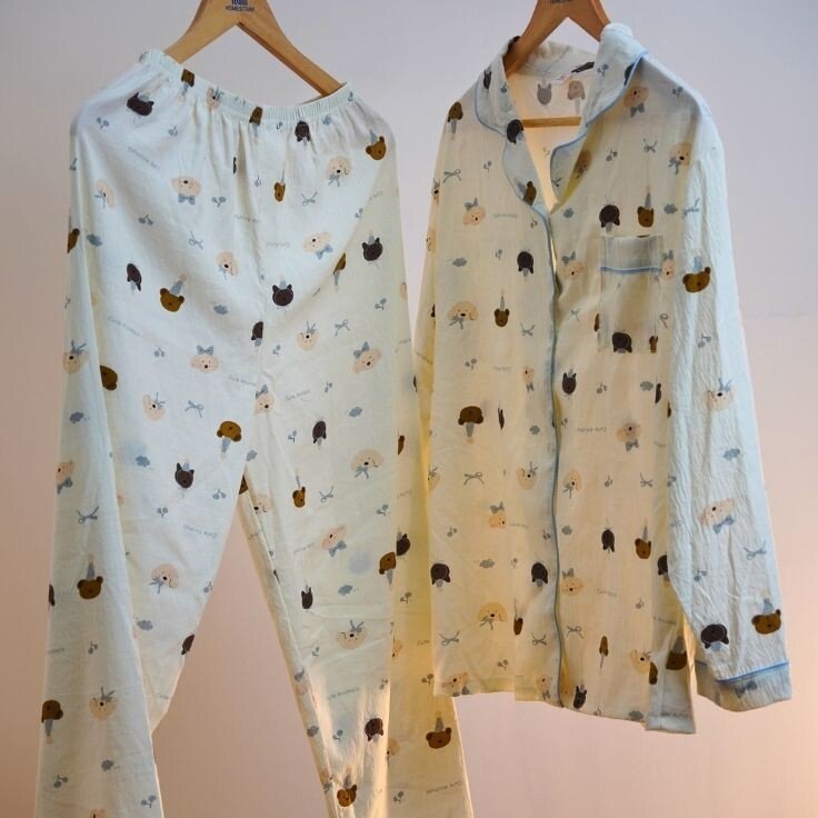 Teddy Print Night suit with Pyjama