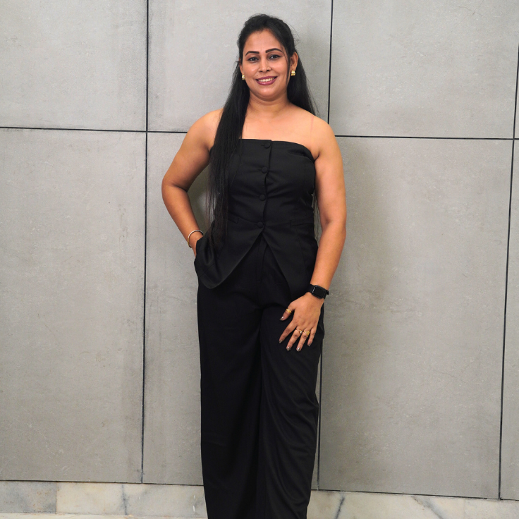chic strapless black jumpsuit