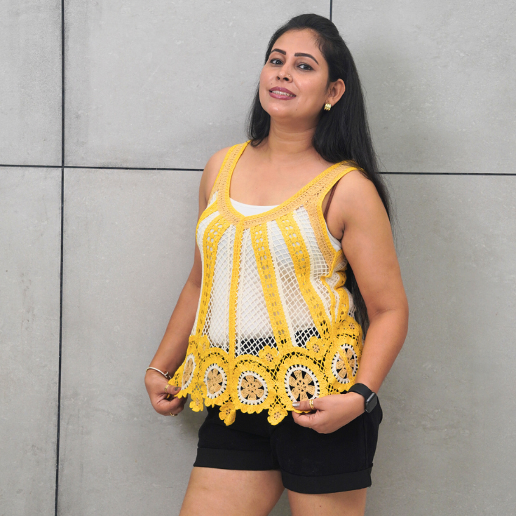 sunshine crochet lace top